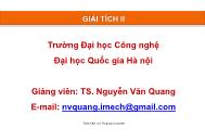 Bài giảng Giải tích 2 - Chương 1: Mở đầu, giới hạn, liên tục - Nguyễn Văn Quang