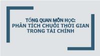 Bài giảng Phân tích chuỗi thời gian trong tài chính