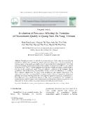 Evaluation of Processes Affecting the Variation of Groundwater Quality in Quang Nam, Da Nang, Vietnam