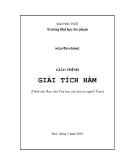 Giáo trình Giải tích hàm - Nguyễn Hoàng