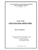 Giáo trình Giải tích hàm nhiều biến - Phạm Hoàng Quân