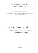 Giáo trình Giải tích (Phần 1) - Vũ Thị Hồng Thanh