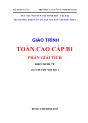 Giáo trình Toán cao cấp B1 (Phần 1) - Nguyễn Thị Minh Thư