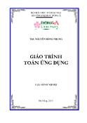 Giáo trình Toán ứng dụng - Nguyễn Hồng Nhung