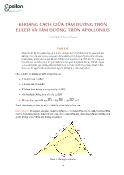 Khoảng cách giữa tâm đường tròn Euler và tâm đường tròn Apollonius