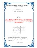 Tiểu luận môn Đánh giá kết quả giáo dục của học sinh - Đề tài: Quá trình ra đề kiểm tra 1 tiết chương Tích vô hướng của hai vectơ và ứng dụng hình học 10