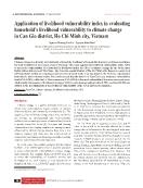 Application of livelihood vulnerability index in evaluating household’s livelihood vulnerability to climate change in Can Gio district, Ho Chi Minh city, Vietnam