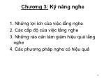 Bài giảng Giao tiếp trong kinh doanh - Chương 3: Kỹ năng nghe