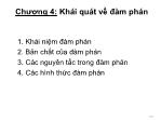 Bài giảng Giao tiếp trong kinh doanh - Chương 4: Khái quát về đàm phán