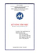 Bài giảng Kỹ năng tìm việc (Phần 1) - Nguyễn Kim Vui