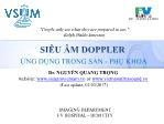 Bài giảng Siêu âm Doppler - Ứng dụng trong Sản - Phụ khoa - Nguyễn Quang Trọng