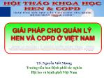 Bài thuyết trình Giải pháp cho quản lý hen và COPD ở Việt Nam - Nguyễn Viết Nhung