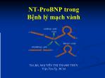 Bài thuyết trình NT-ProBNP trong Bệnh lý mạch vành - Nguyễn Thị Thanh Thúy