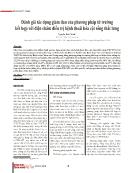 Đánh giá tác dụng giảm đau của phương pháp từ trường kết hợp với điện châm điều trị bệnh thoái hóa cột sống thắt lưng