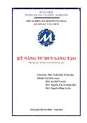 Giáo trình Kỹ năng tư duy sáng tạo (Phần 1) - Trần Hữu Trần Huy