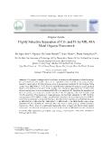 Highly selective separation of CO₂ and H₂ by MIL-88A metal organic framework