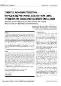 Synthesis and characterization of poly(vinyl photphonic acid)-chitosan using tetraethylene glycoldimethacrylate crosslinker