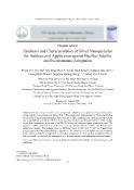 Synthesis and Characterization of silver nanoparticles for antibacterial application against Bacillus subtilis and Pseudomonas aeruginosa