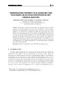 Thermoelectric property of Al-doped ZnO thin films based on solution synthesized by wet chemical reaction