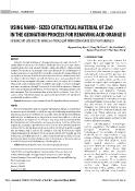 Using nano - Sized catalytical material of ZnO in the ozonation process for removing acid Orange II