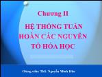 Bài giảng Hóa đại cương - Chương 2: Hệ thống tuần hoàn các nguyên tố hóa học (Phần 1) - Nguyễn Minh Kha