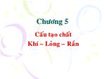 Bài giảng Hóa đại cương - Chương 5: Cấu tạo chất Khí – Lỏng – Rắn - Huỳnh Kỳ Phương Hạ