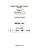 Bài giảng Hóa học các nguyên tố đất hiếm (Phần 1) - Võ Thị Việt Dung