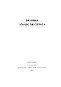 Bài giảng Hóa học đại cương 1 - Lê Thị Sở Như