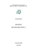 Bài giảng Hóa học đại cương A (Phần 1) - Hoàng Hải Hậu