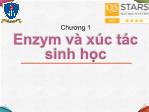 Bài giảng Hóa sinh - Chương 1: Enzym và xúc tác sinh học