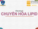 Bài giảng Hóa sinh - Chương 6: Chuyển hóa Lipid