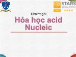 Bài giảng Hóa sinh - Chương 9: Hóa học acid Nucleic