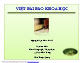 Bài giảng Viết bài báo khoa học - Nguyễn Văn Hòa