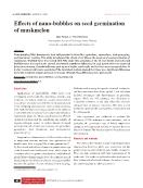 Effects of nano-bubbles on seed germination of muskmelon