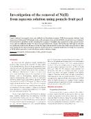 Investigation of the removal of Ni(II) from aqueous solution using pomelo fruit peel