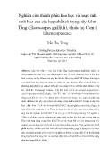 Nghiên cứu thành phần hóa học và hoạt tình sinh học của các hợp chất có trong cây Côm Tầng (Elaeocarpus griffithi), thuộc họ Côm ( Elaeocarpaceae)