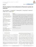 Recent progress in the development of fluorescent probes for hydrazine