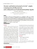 Structure and luminescent property of a Sm³⁺ complex containing benzoyltrifluoroacetone and 1,2-bis[(anthracen-9-ylmethyl)amino]ethane ligands