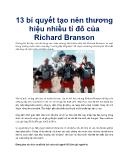 13 Bí quyết tạo nên thương hiệu nhiều tỉ đô của Richard Branson