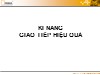 Bài giảng Kĩ năng giao tiếp hiệu quả