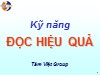 Bài giảng Kỹ năng đọc hiệu quả