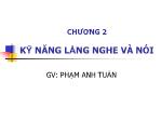 Bài giảng Kỹ năng giao tiếp - Chương 2: Kỹ năng lắng nghe và nói - Phạm Anh Tuấn