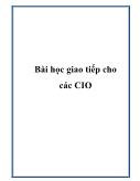 Bài học giao tiếp cho các CIO