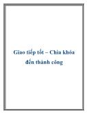 Giao tiếp tốt – Chìa khóa đến thành công