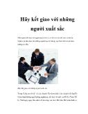 Hãy kết giao với những người xuất sắc