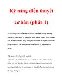 Kỹ năng diễn thuyết cơ bản (Phần 1)