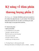 Kỹ năng về đàm phán thương lượng (Phần 2)