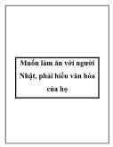 Muốn làm ăn với người Nhật, phải hiểu văn hóa của họ