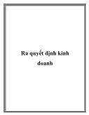 Ra quyết định kinh doanh