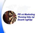 Bài giảng PR và marketing thương hiệu tại doanh nghiệp